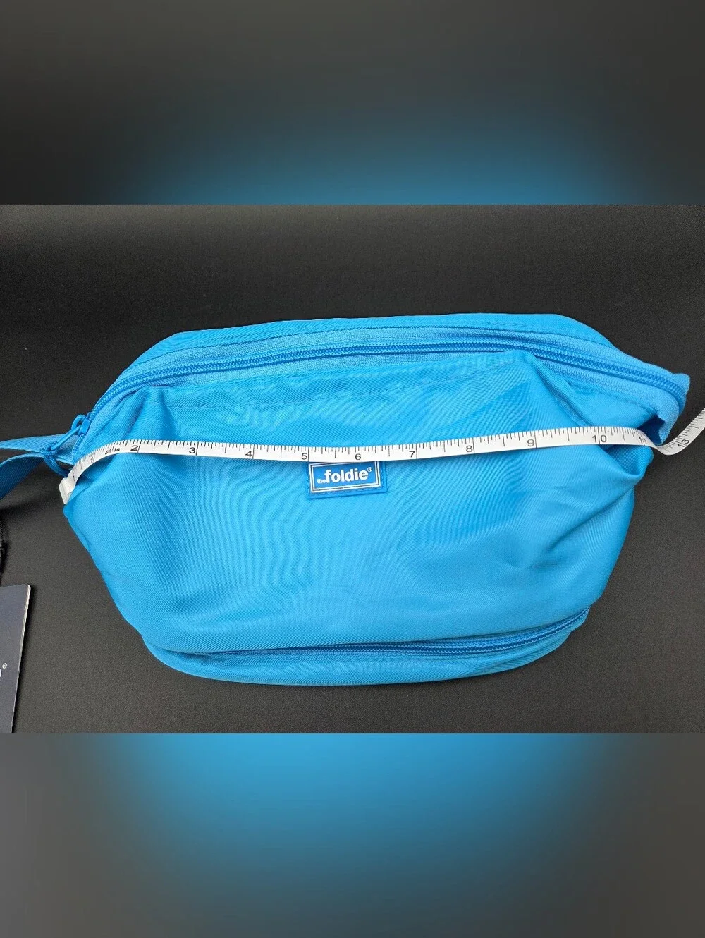Foldie Bright Blue Travel Lightweight Cosmetic Pouch/Toiletry Bag. NWT